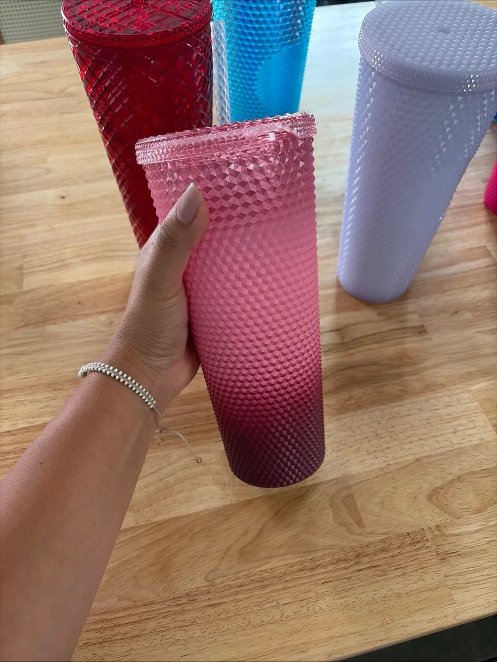 Starbucks Studded Tumbler Set in Pink, Red, Blue, Teal, Purple, Clear